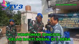 DALAM RANGKA HARI JUANG TNI-AD,YONPOMAD JONGGOL GELAR BAKTI SOSIAL DIBEEBERAPA DESA.