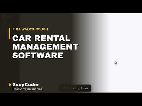 Demo of Car Rental Management Software
