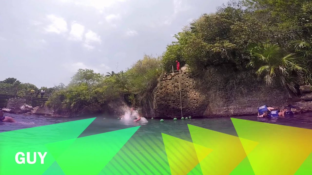 Cliff Jumping Xelha Mexico, Gopro YouTube
