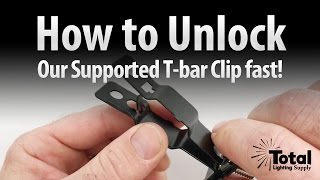 How to unlock our supported t-bar clip for drop ceiling track lighting suspension system. by Total Lighting Supply 945 views 2 years ago 2 minutes, 19 seconds
