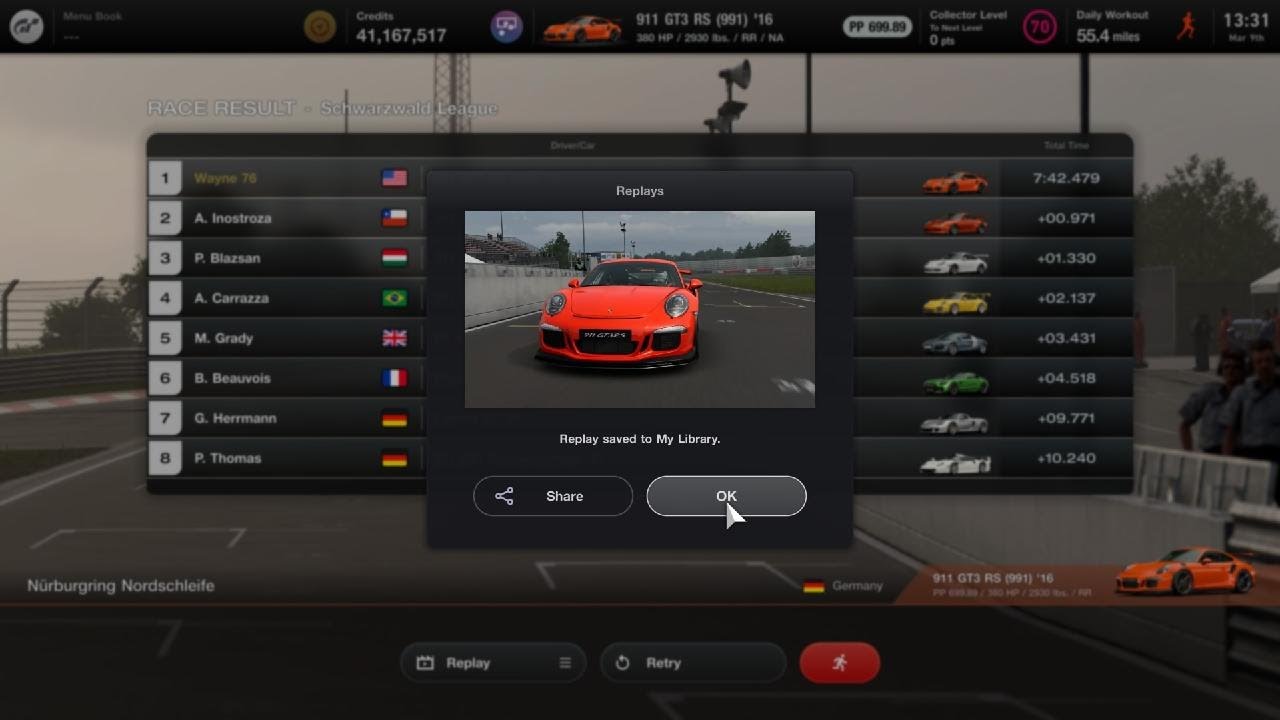GT7 Weekly challenge race 3 - 911 GT3 RS (991) '16