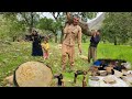 Nomadic life: 🪵🍞Collecting firewood to bake traditional bread in the spring nature of Zagros 2026⛰️