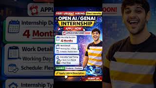 Very Urgent Hiring | Direct AI / GenAI Internship 2026 | Work From Home | Apply Now 🚀