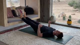 Feet Elevated Straight Leg Bridge