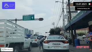 Driving Through Ciudad De México (Mexico) Cuauhtémoc 13.07.2021 Timelapse X4