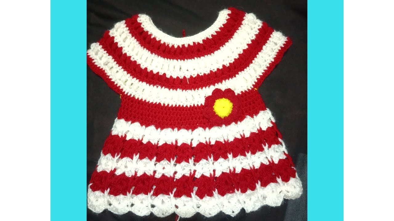 Crochet 5-6 years old Baby Woolen Frock | Crochet frocks for girls - YouTube