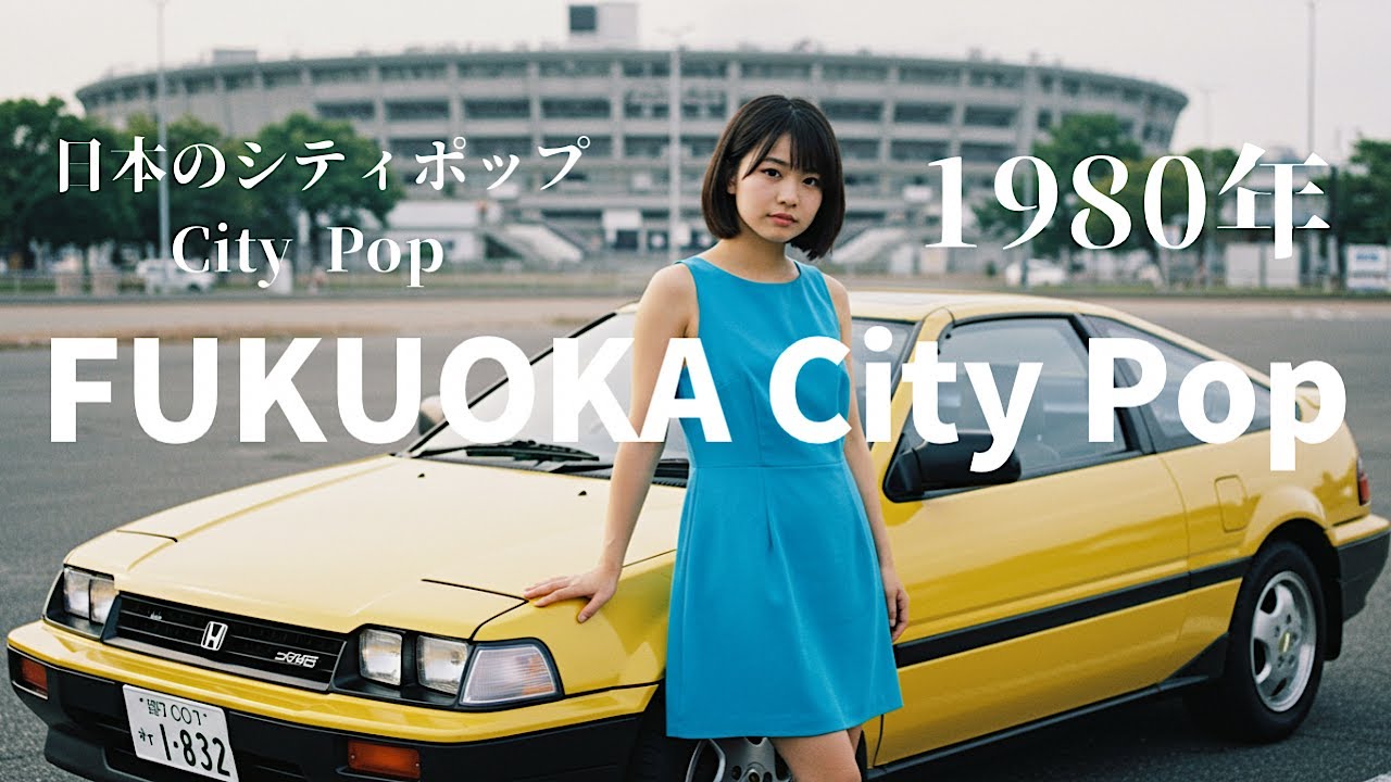 【80's City pop】FUKUOKA心が弾む最高にシティーポップなドライブLofiチルポップ｜Japan Lofi Chill Pop｜ストレス解消＆リラックス＆集中【作業用bg
