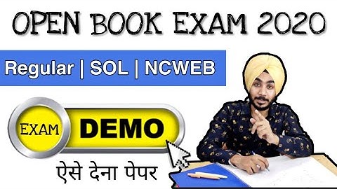 DU-SOL Open Book Exams Live Demo 100% | OBE Procedure | REGULAR | NCWEB | Jasmeet Classes