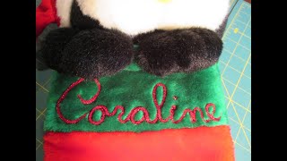 Using Cording to Personalize a Christmas Stocking