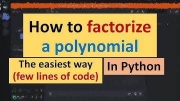 How to factorize a polynomial in Python