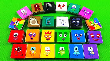 Looking Numberblocks, Alphablocks, Alphabet Lore with All Clay Shapes Coloring! Satisfying Video