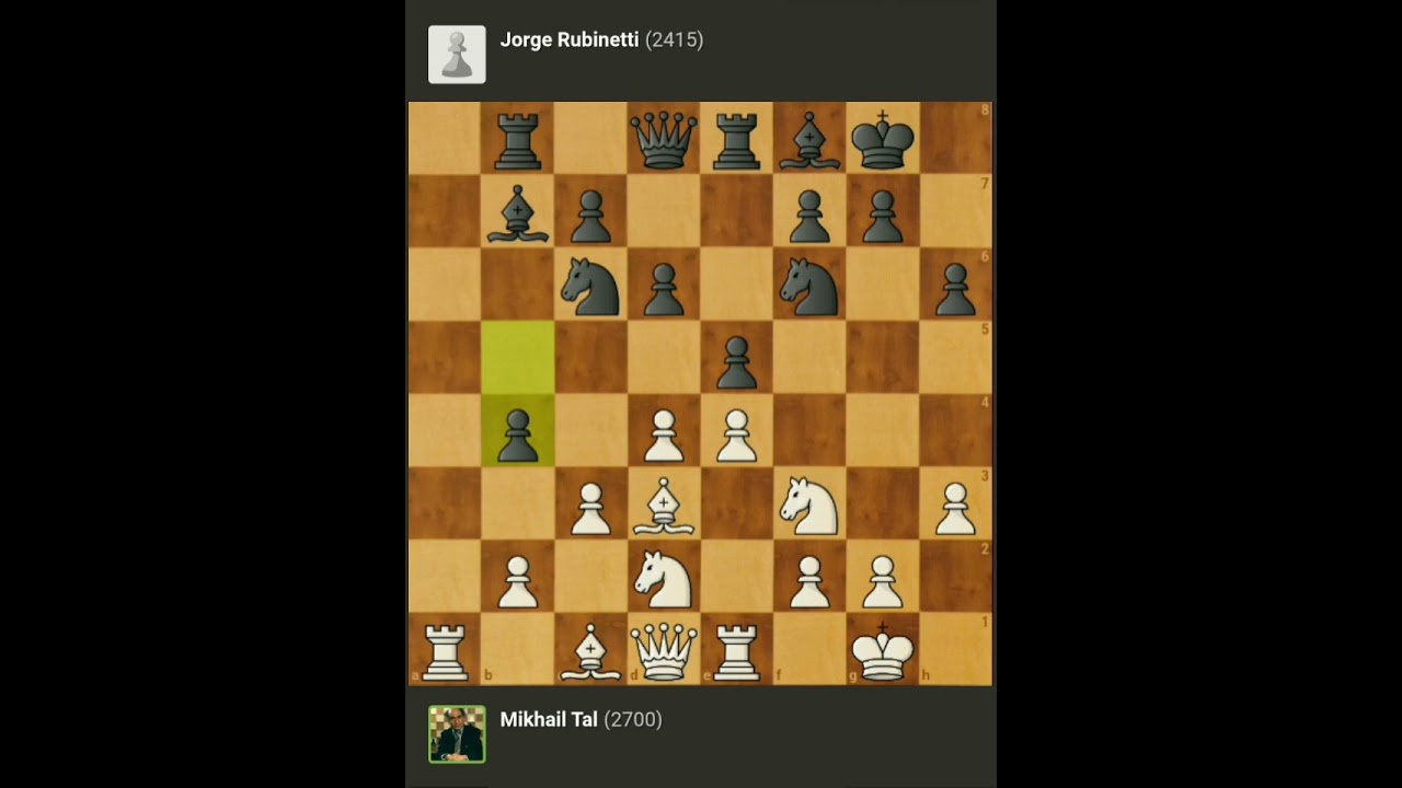 Mikhail Tal vs Jorge Rubinetti // Chess Olympiad / Lucerne - Switzerland, 1982.