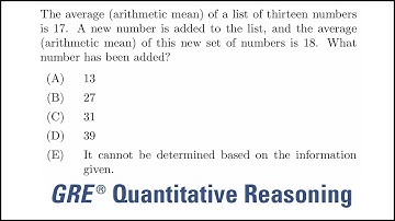 Statistics and averages: GRE quantitative reasoning practice question#19