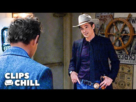 A Fake Cop Gets Shot by Raylan | Justified (Walton Goggins)