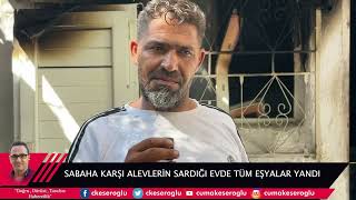 İskenderunda Bi̇r Ev Yanarak Küle Döndü.