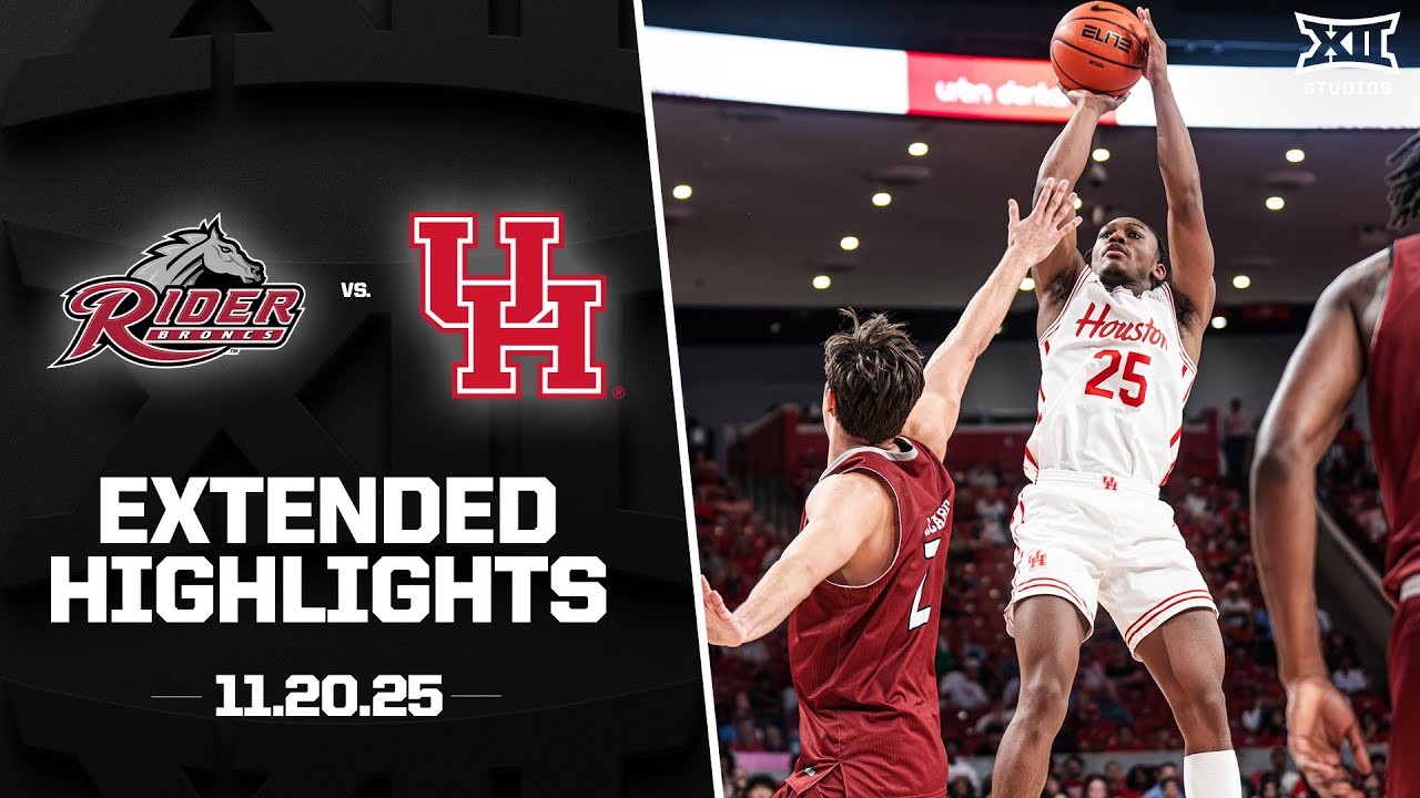 Rider vs. #2 Houston Extended Highlights | 2025-26 Big 12 Men's Basketball