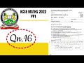 KCSE MATHS PP1-2023 | Qn. 16 | Drawing the net of a hexagonal pyramid