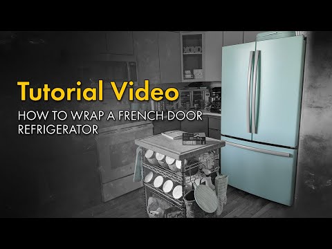 How to install a custom printed color vinyl on a refrigerator video Real time - Feb 2022