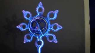 Collaborative plasma sculpture: Adam Sultan (lampworker) and Carl Willis (plasmafier)