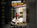 Synchro Sliding Wardrobe System 🔥 Smooth Sliding Demo. #synchrosliding #aluminiumwork #shorts