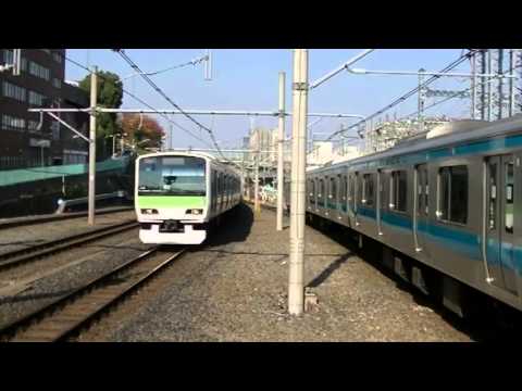 京浜東北線E233系1000番台 山手線E231系500番台 西日暮里通過・到着