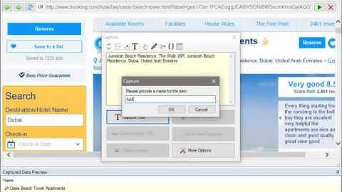 Scraping hotel name and address from booking.com using WebHarvy