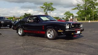 1977 Ford Mustang Cobra II Custom in Black & Red & Engine Sound on My Car Story with Lou Costabile