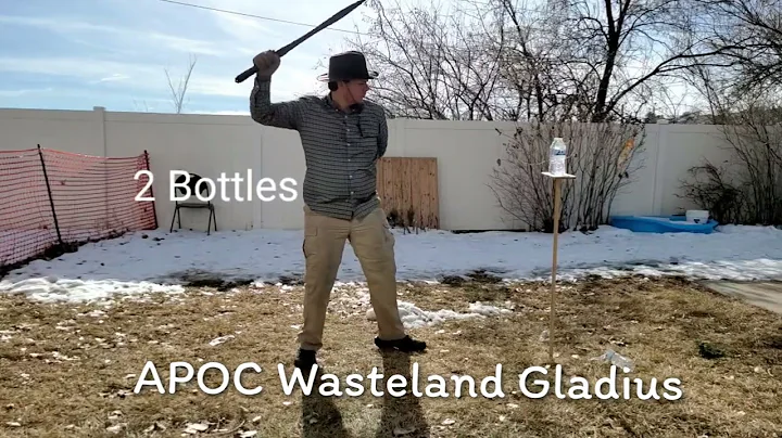 Cutting Stuff With an APOC Wasteland Gladius (Slow Motion)