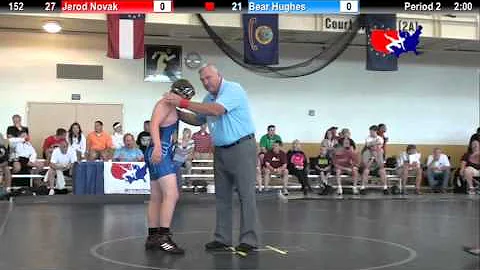 2012 Schoolboy Nat. Duals  152: Jerod Novak vs. Be...