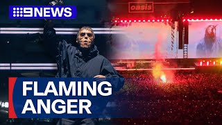 Download Lagu Oasis blasts fan who launched a flare during Melbourne concert | 9 News Australia MP3