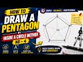 How to draw a pentagon by inside a circle method #method-4 // Engineering Drawing // Geometry