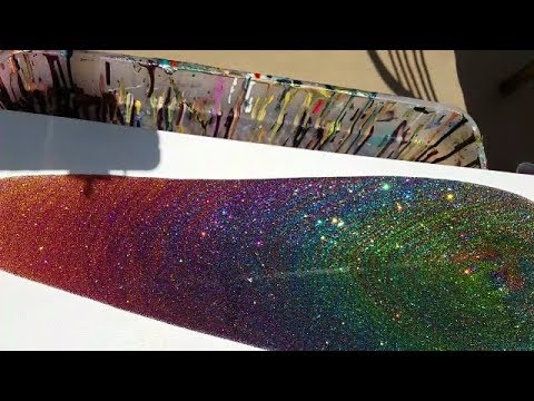 Resin+Glitter=Fun! Glitter Therapy, Part 3 - Resin Painting Fun! 