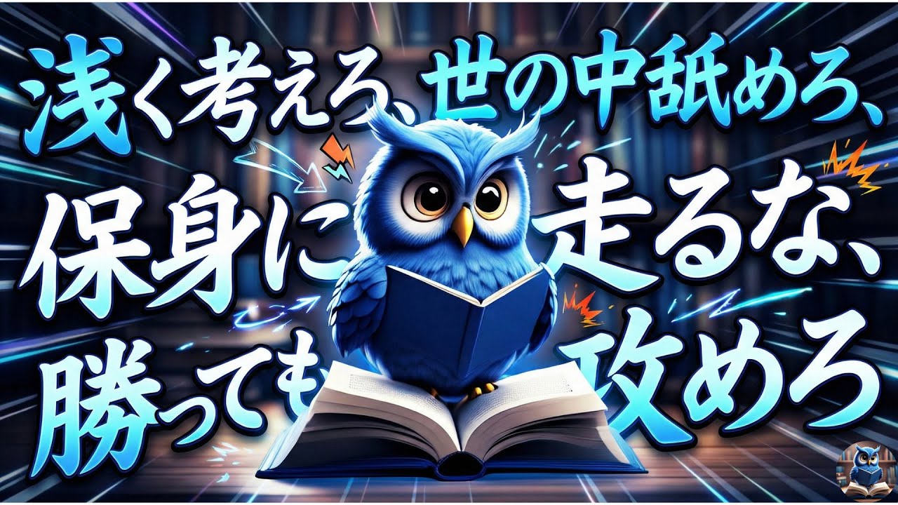 「浅く考えろ、世の中舐めろ、保身に走るな、勝っても攻めろ」