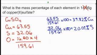 How to calculate mass percentage. @mikedavis6274