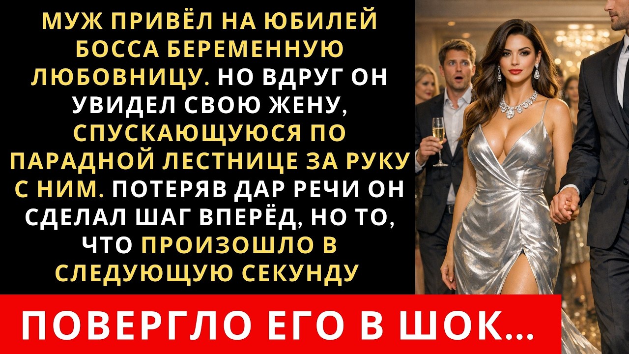 Муж привёл на юбилей босса беременную любовницу. Но когда увидел жену с ним обомлел…