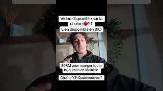 10€ pour manger en Malaisie.          Vidéo disponible sur la chaîne YOUTUBE