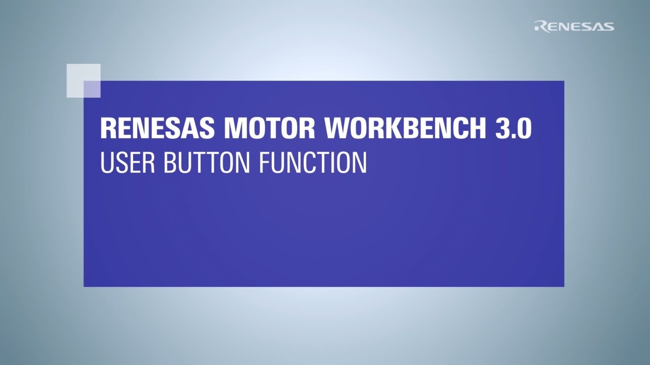 Motor Workbench (Analyzer): User Button Function Tutorial