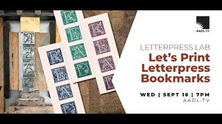 Letterpress Lab | Let's Print Letterpress Bookmarks