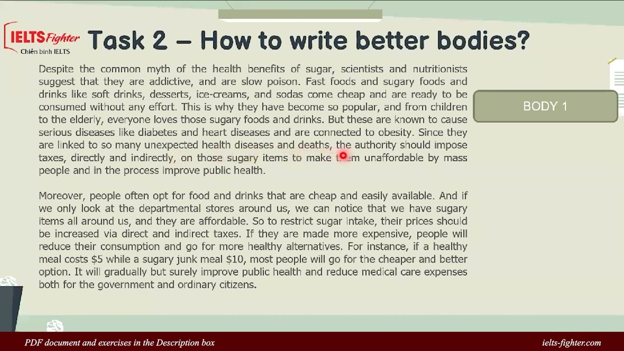 IELTS Writing Task 2 cách viết Body| IELTS FIGHTER