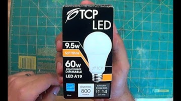 TCP dimmable 60w LED soft white light bulb review