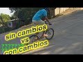 bicicleta sin cambios vs bicicleta con cambios.. a prueba..