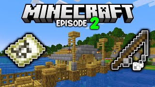 I built a Minecraft FISHING PIER & SHACK! | Let's Play Minecraft Survival Ep.2 by Pythonator 11,221 views 5 days ago 21 minutes