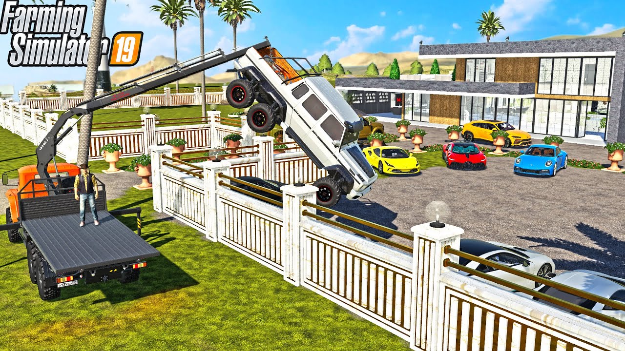 REPOING MILLIONAIRE WITH CRANE (ILLEGAL) | MR.CHOWS IDEA... | FARMING SIMULATOR 2019