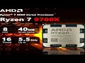 AMD New Ryzen 7 9700X Processor 5.5GHz 8-Core 16-Thread 40MB Game Cache 4NM TDP 65W Socket AM5 Gam
