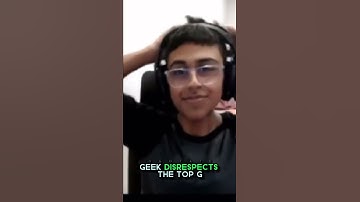 Geek Disrespects TATE🤥 #tatespeech #cobratate #andrewtate #shorts #twitch #adinross #memes #tate