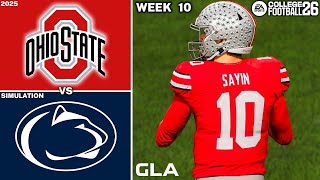 Ohio State vs. Penn State | Week 10 Simulation | CFB 26 PS5 Gameplay