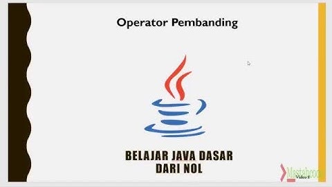 Operator Pembanding di Java