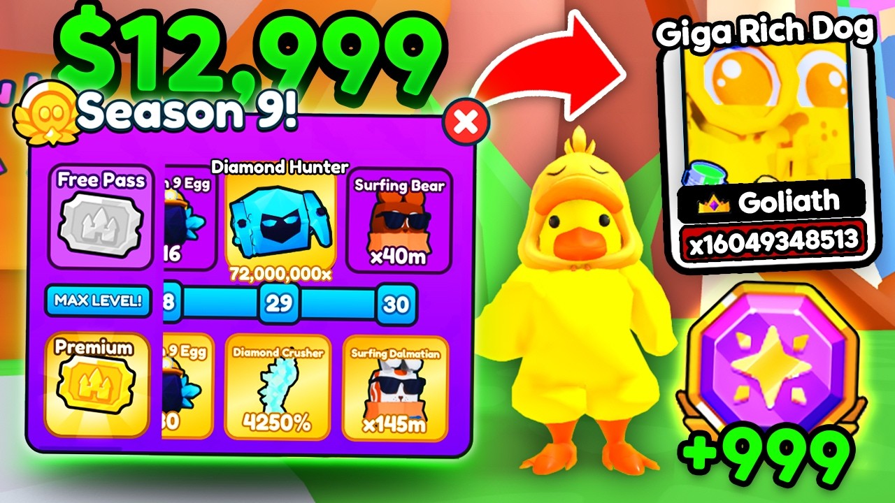 I Spent $13,000 on NEW Season 9 Pass and Got BEST Rich Dog Pet in Arm Wrestling Simulator! (Roblox)