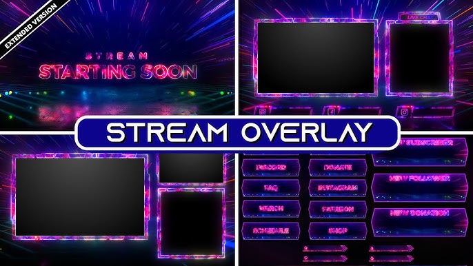 Animated Stream Screen Cyberpunk Room Looped Vtuber (Instant Download) 