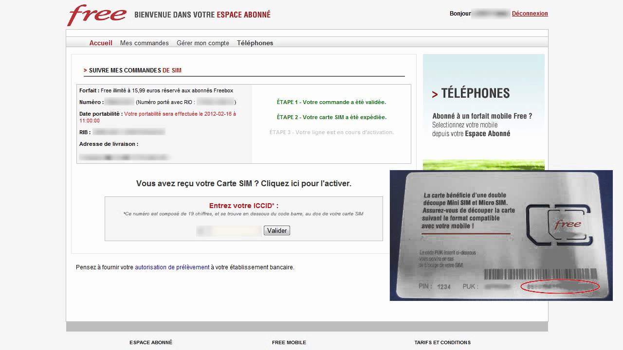 Activer la carte SIM Free Mobile 